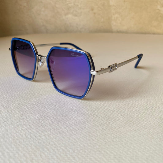 0010-1 Designer-Inspired Metal Frame Sunglasses