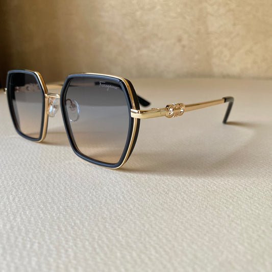 0010-2 Designer-Inspired Metal Frame Sunglasses