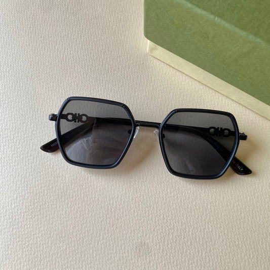 0010-4 Designer-Inspired Metal Frame Sunglasses