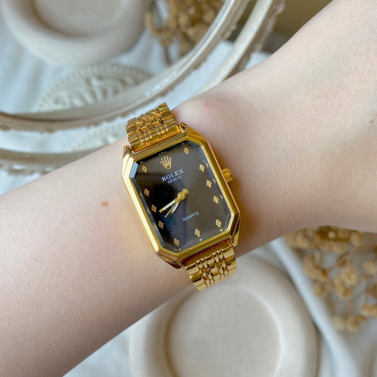 0008-3 Gold Plated stainless steel Watch