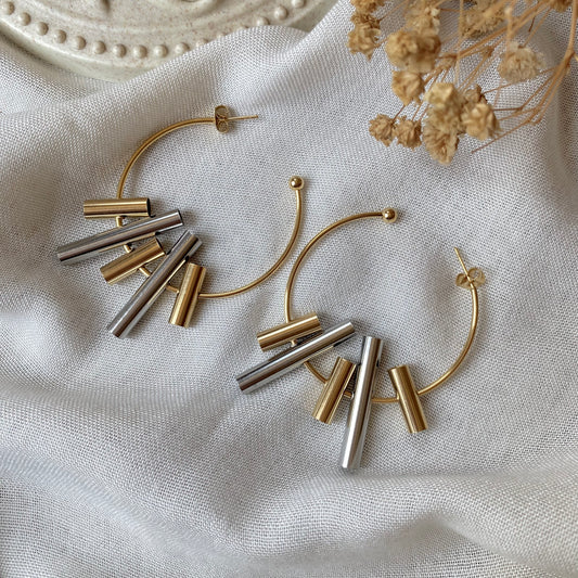 40517 gold plated Earrings