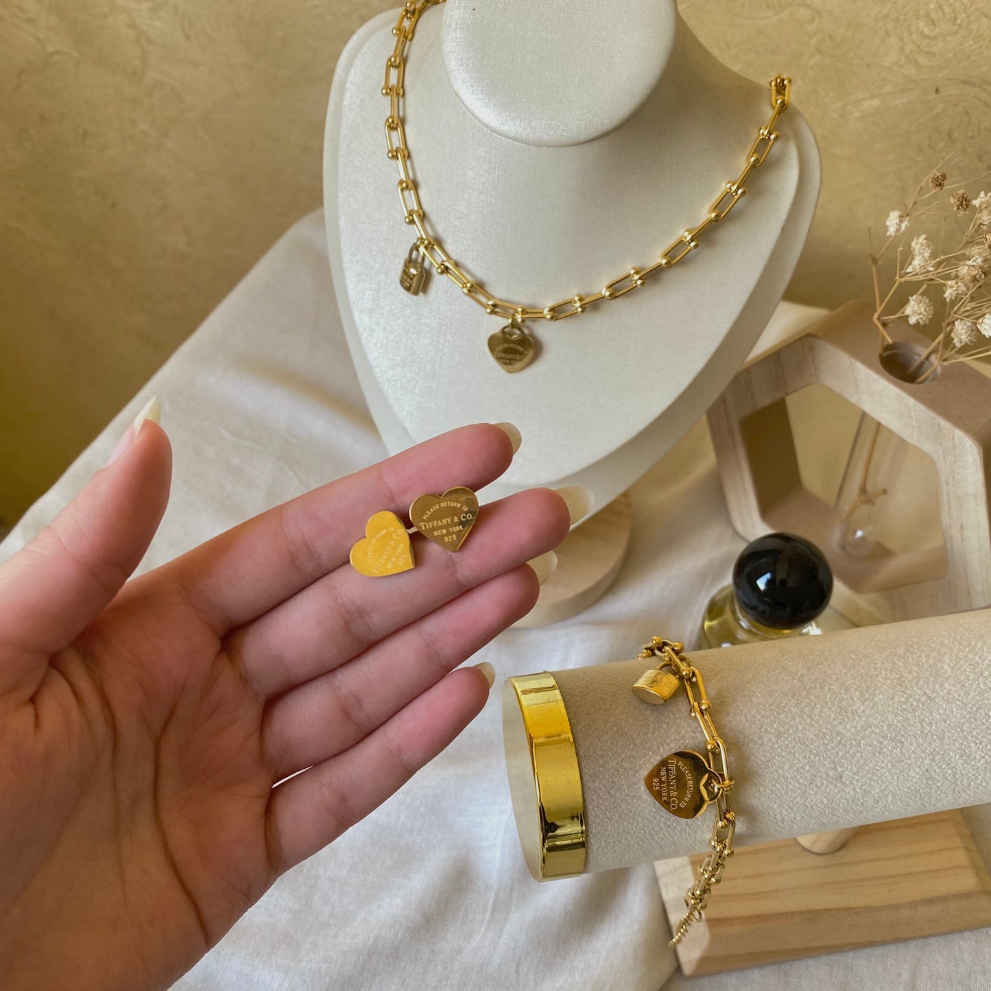 80059 Gold Plated 3 Pieces Set