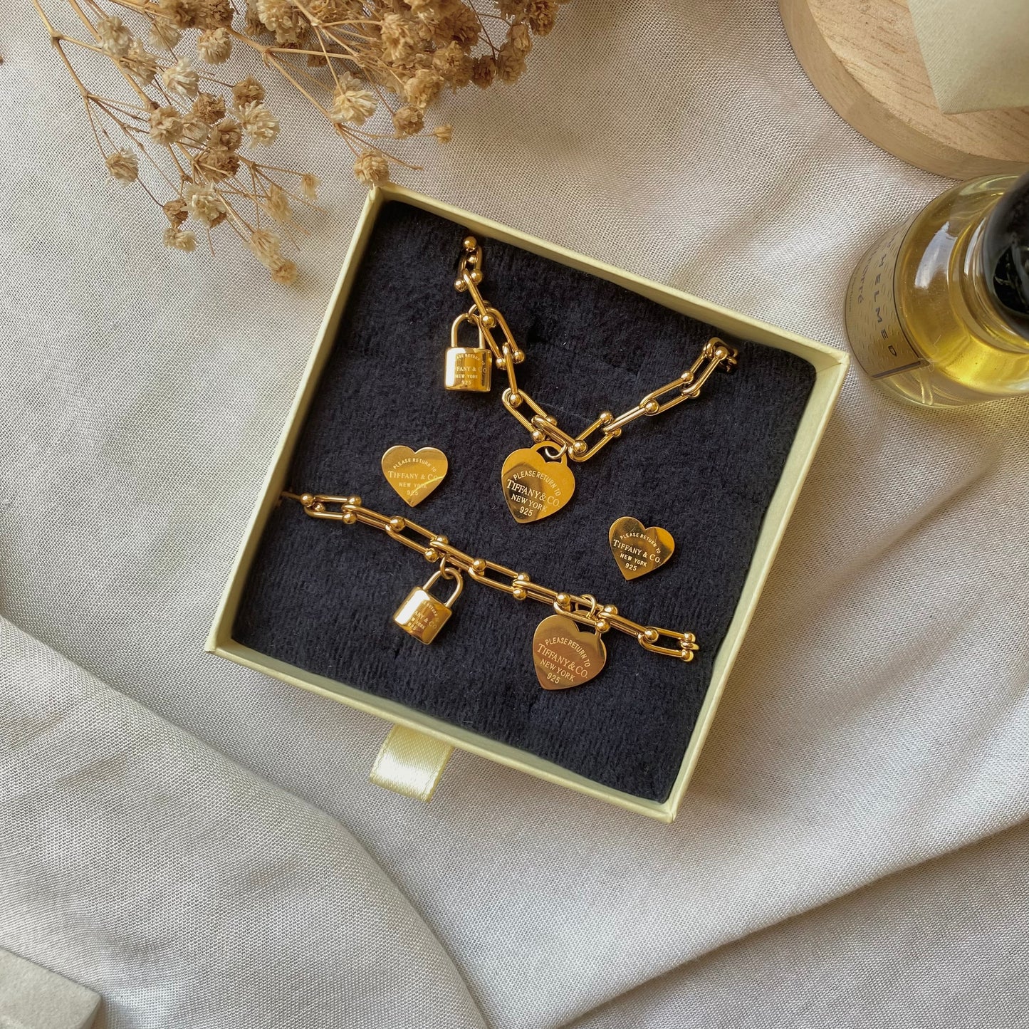 80059 Gold Plated 3 Pieces Set