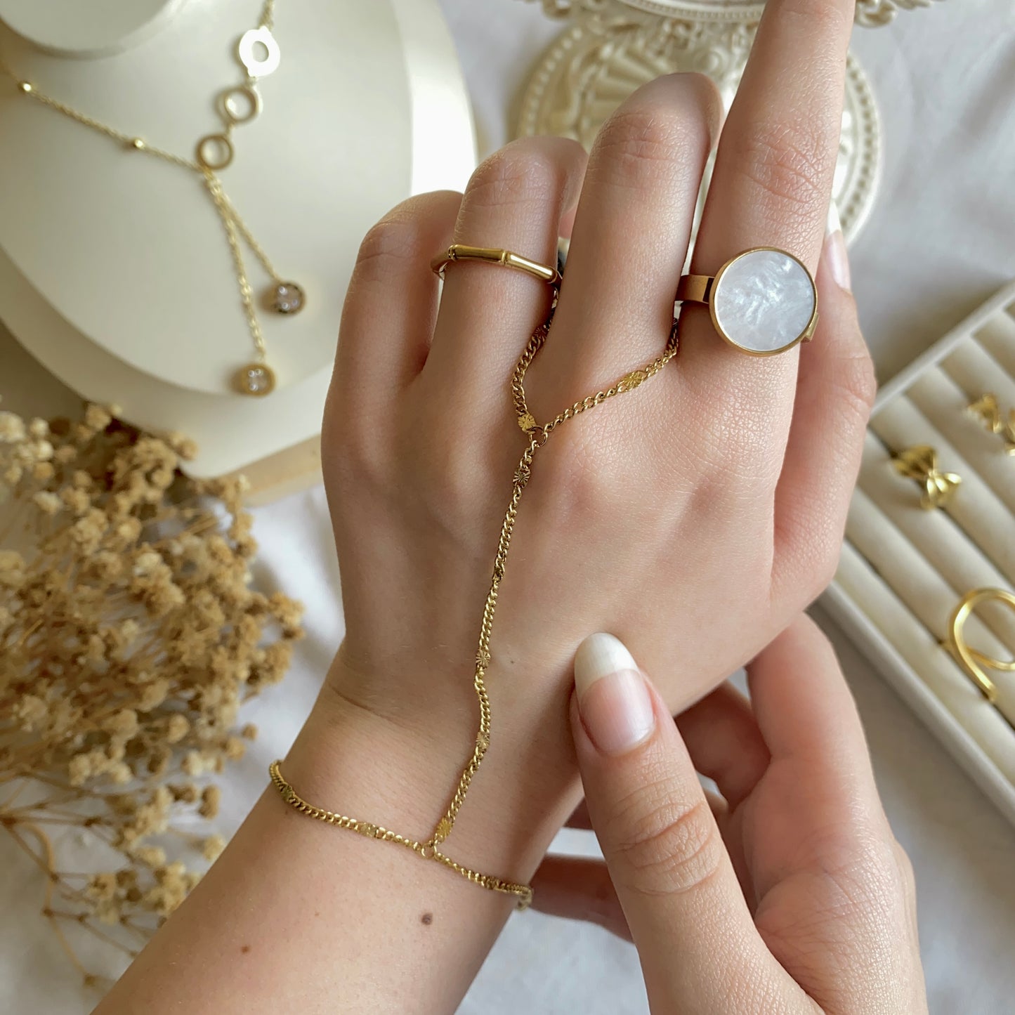 00012 Gold Plated Hand Chain