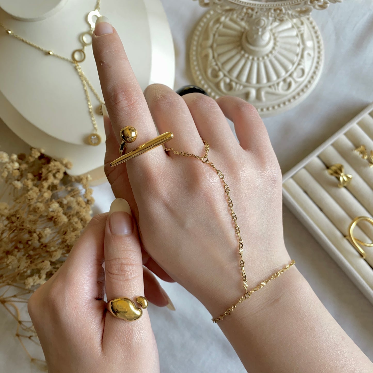 00013 Gold Plated Hand Chain