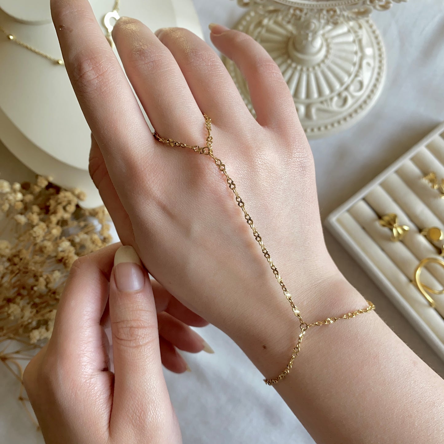 00013 Gold Plated Hand Chain