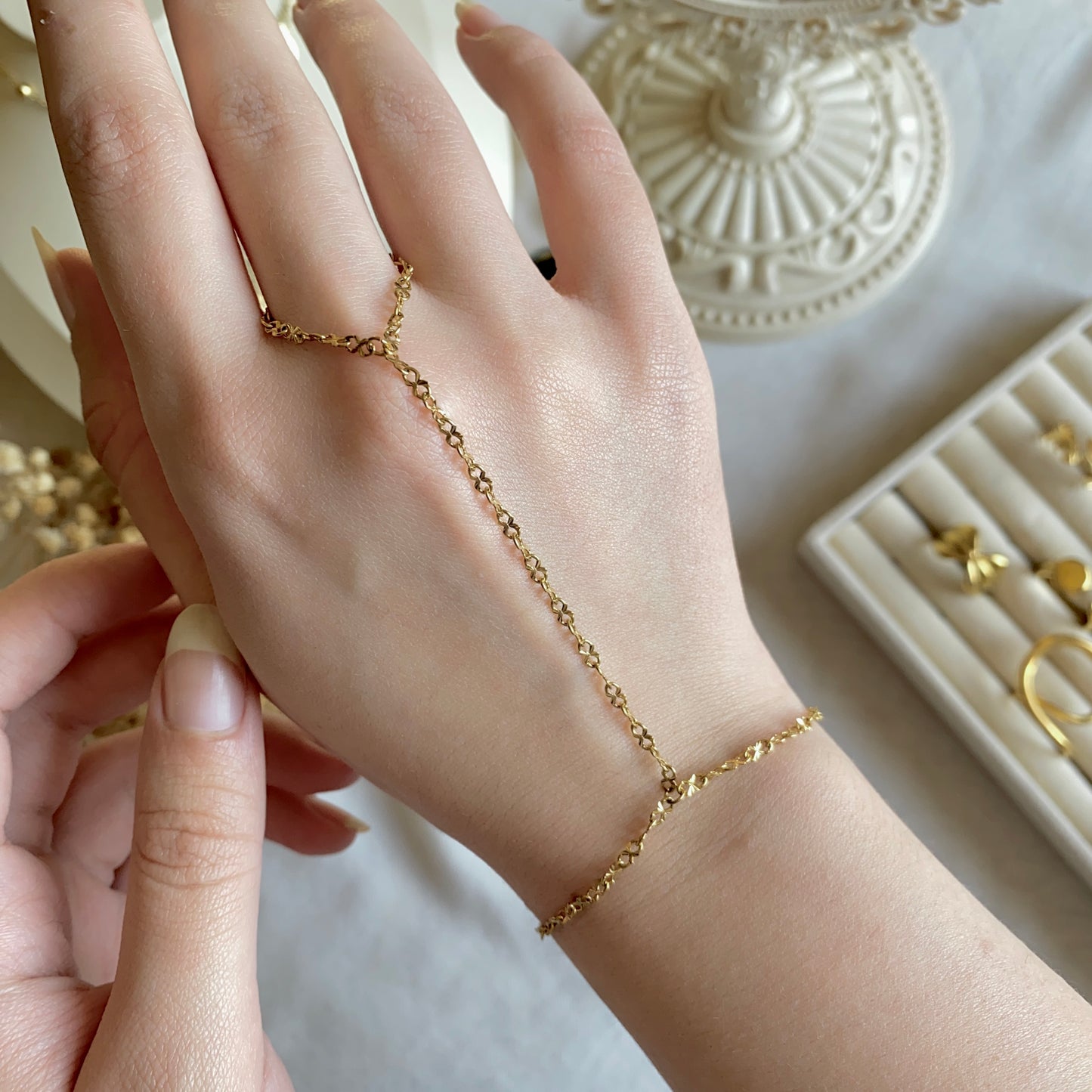 00013 Gold Plated Hand Chain