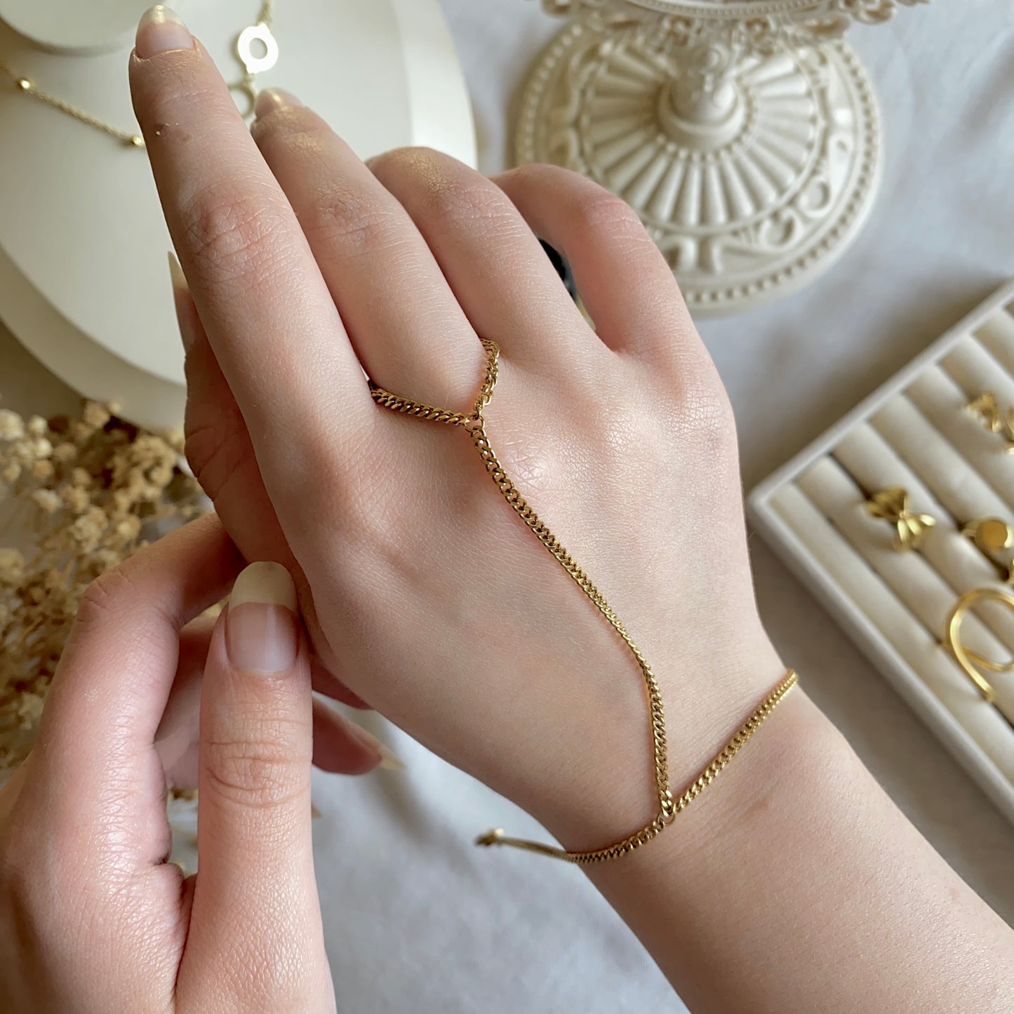 00014 Gold Plated Hand Chain