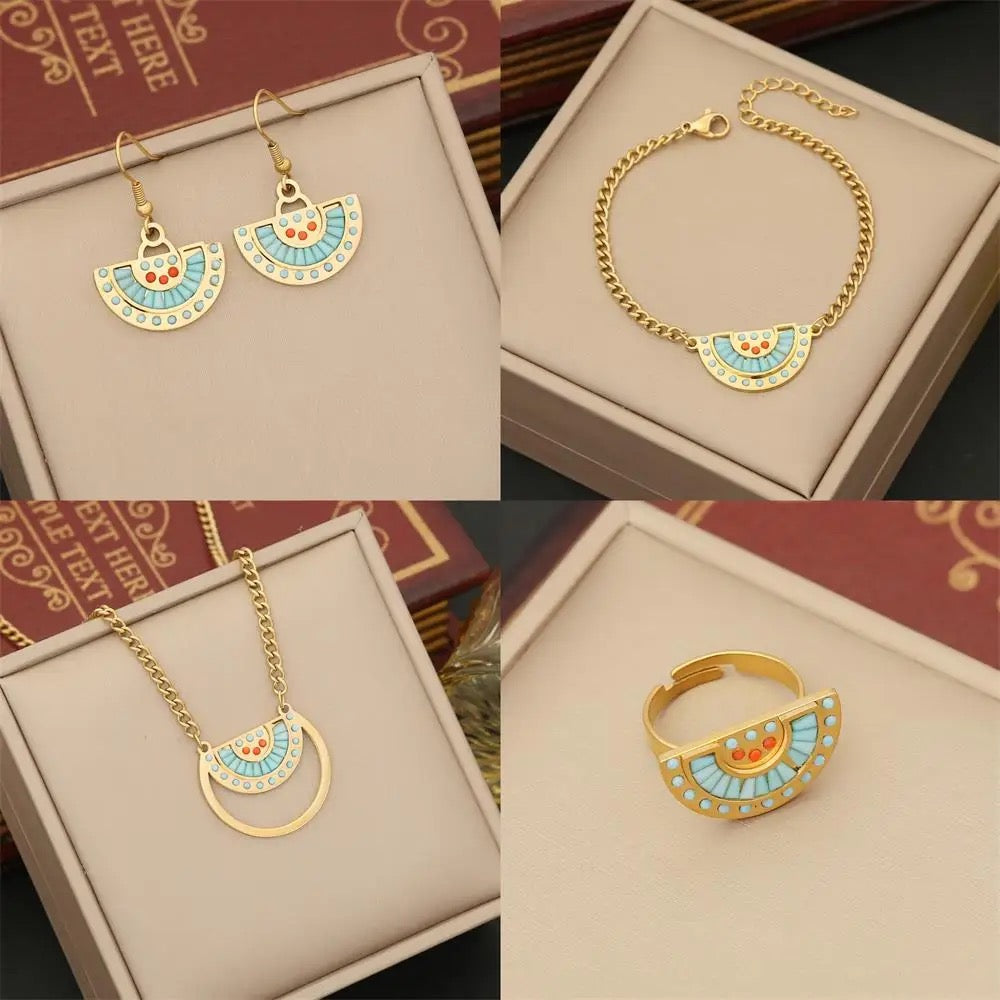 80025 Gold Plated 4 Pieces Set