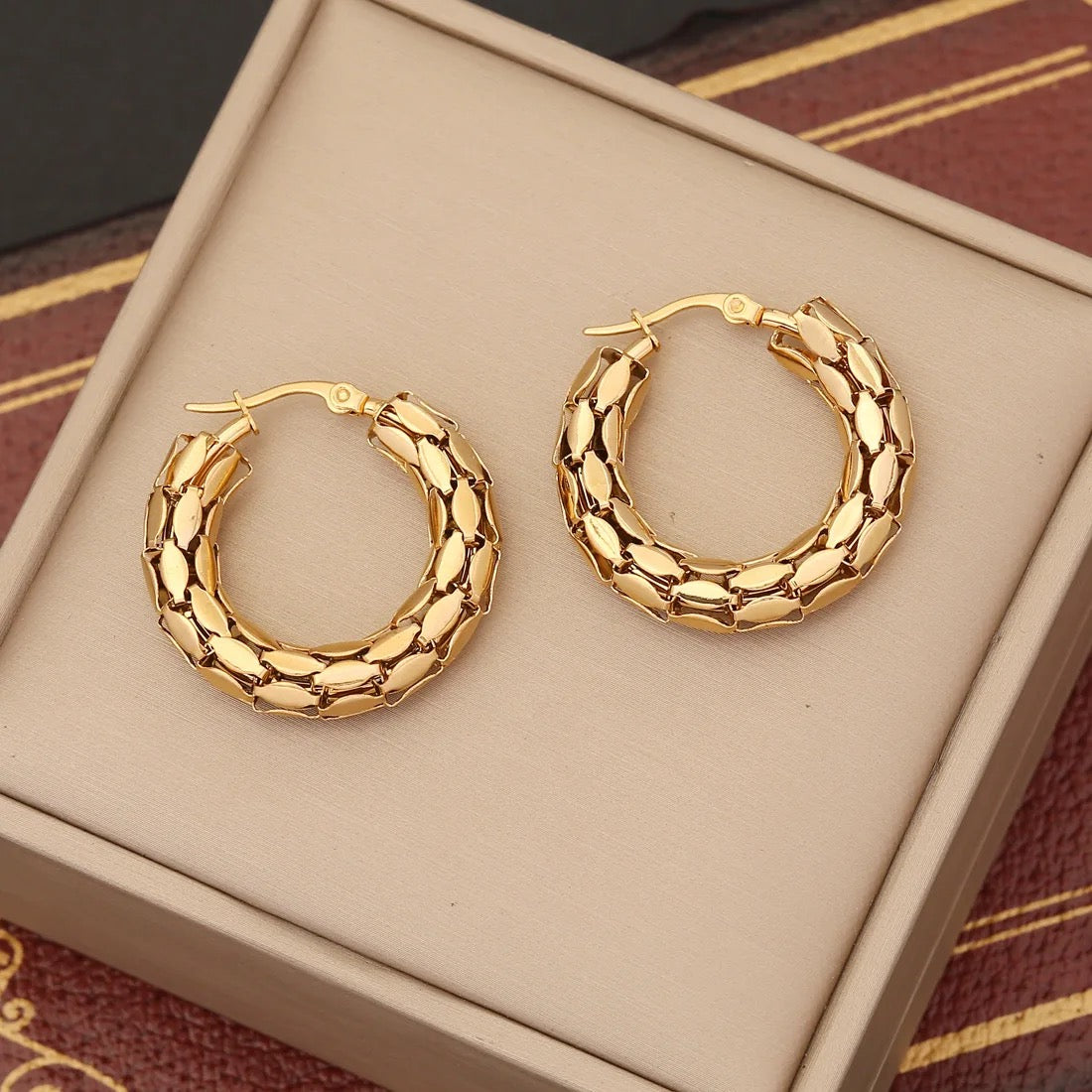 40219 Gold Plated Earrings