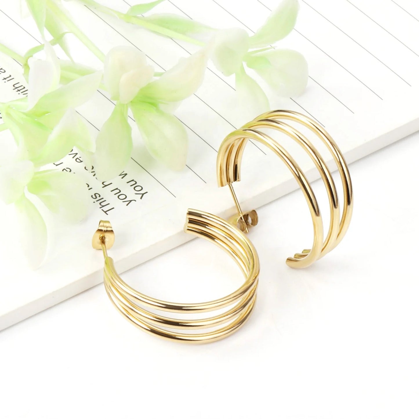 40089 Gold Plated Earrings