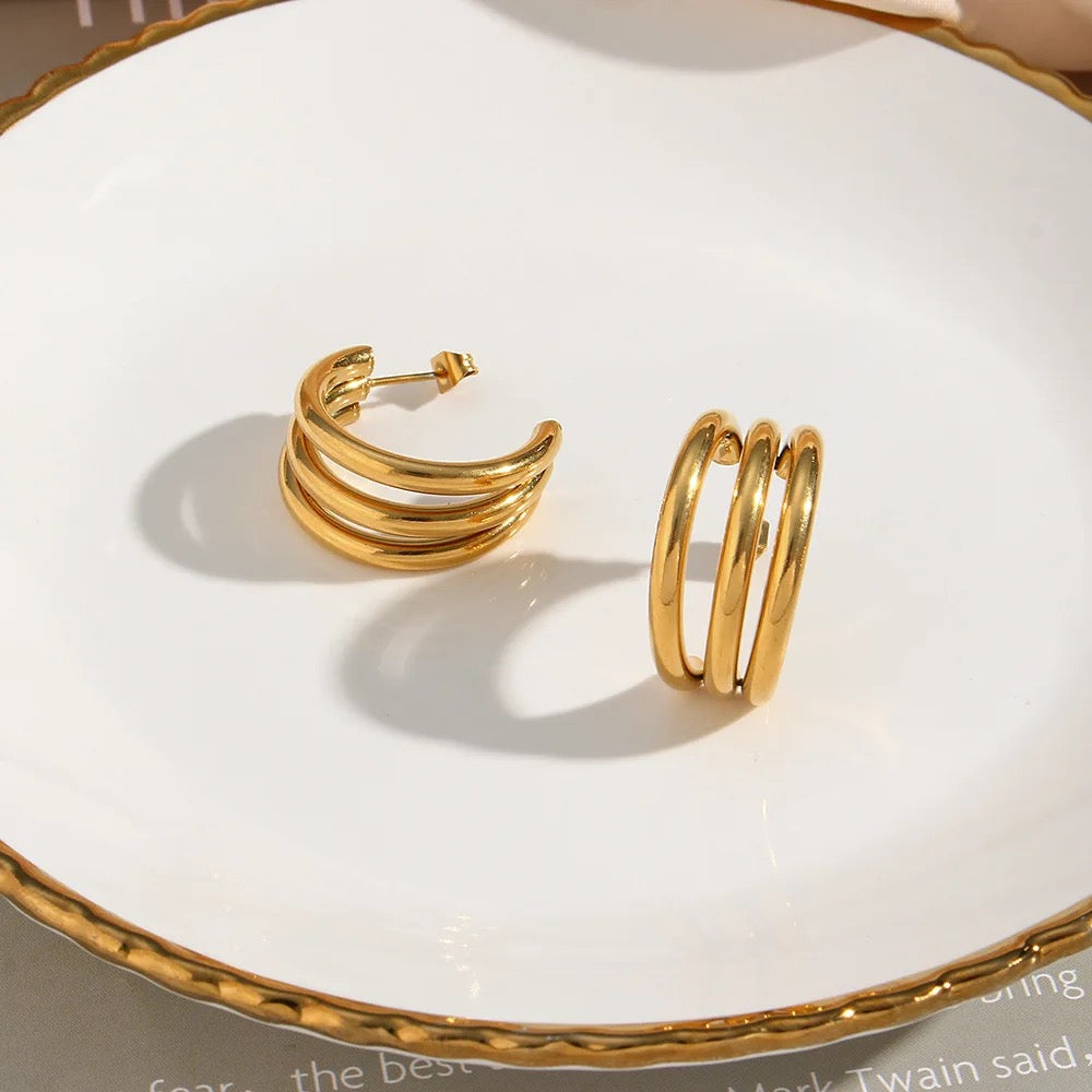 40089 Gold Plated Earrings