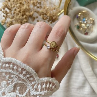 50662 Twin Gold Plated Ring