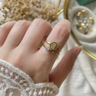 50662 Twin Gold Plated Ring