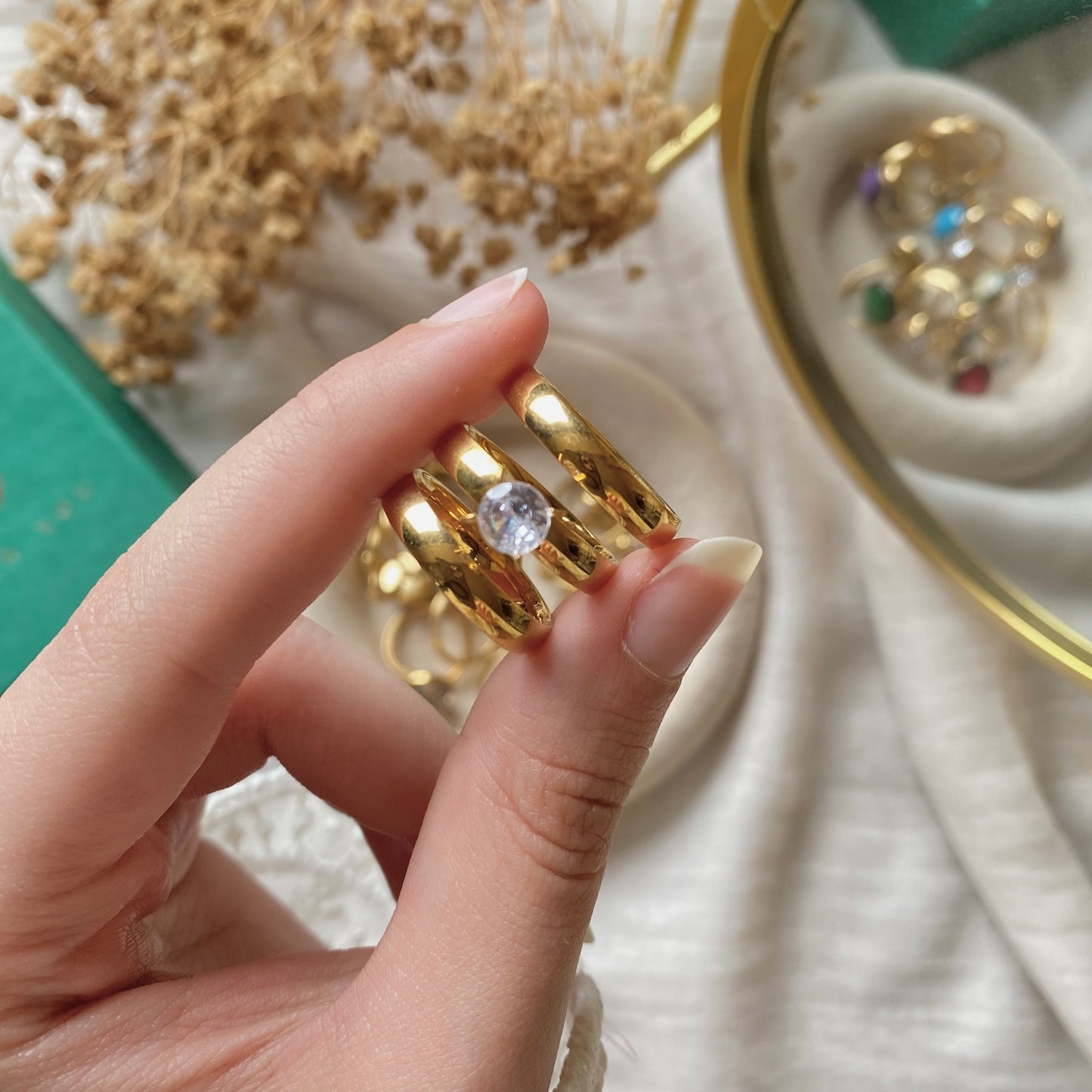 50663 Triple Gold Plated Ring