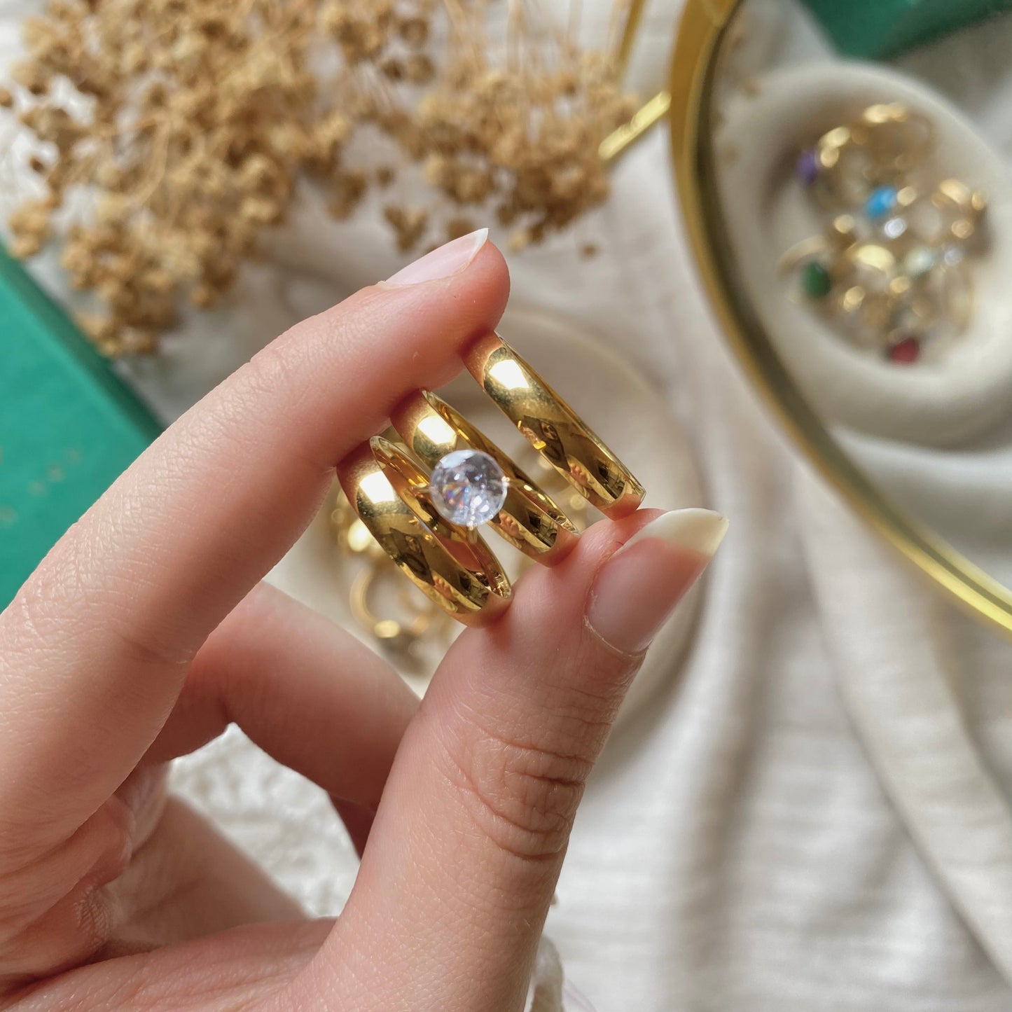 50663 Triple Gold Plated Ring