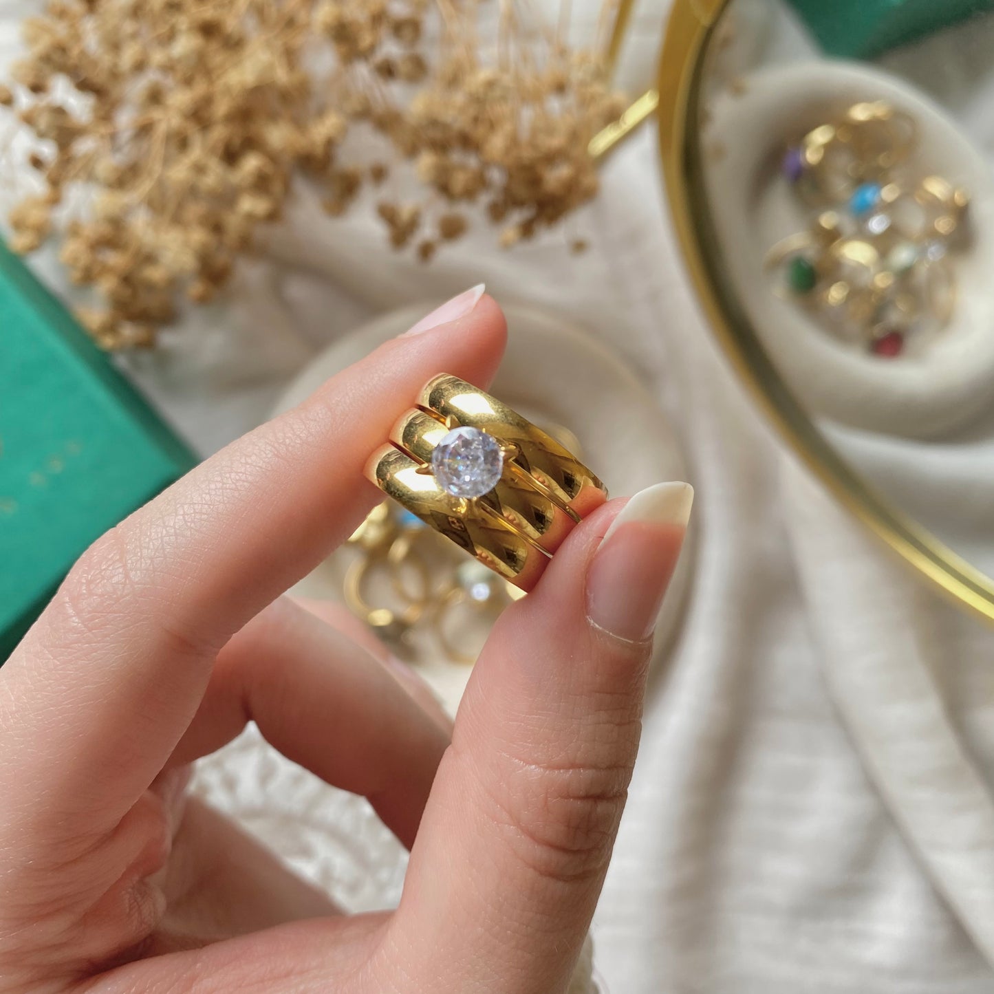 50663 Triple Gold Plated Ring
