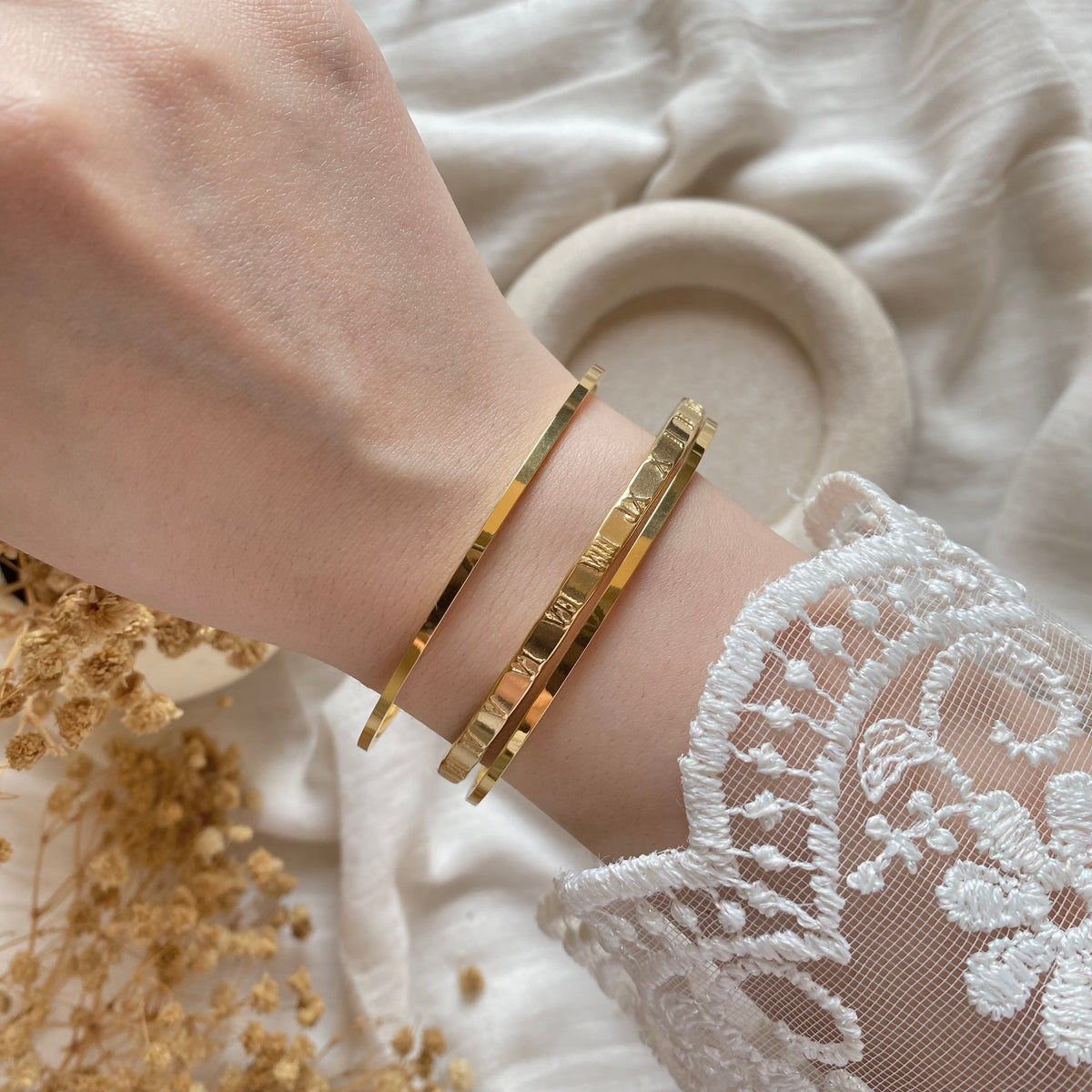 20417 Triple Gold Plated Bangles