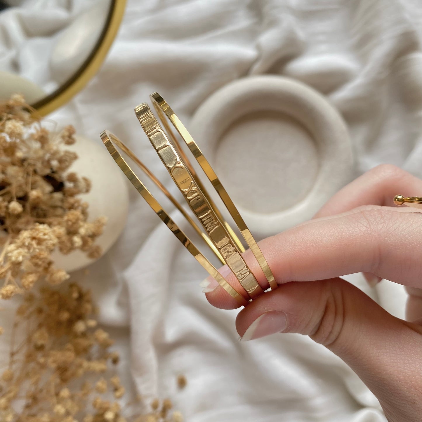 20417 Triple Gold Plated Bangles