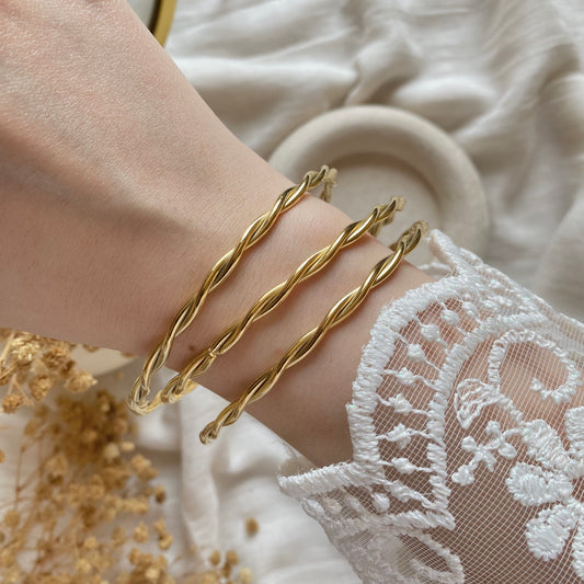 20418 Triple Gold Plated Bangles
