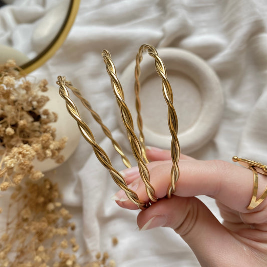 20418 Triple Gold Plated Bangles