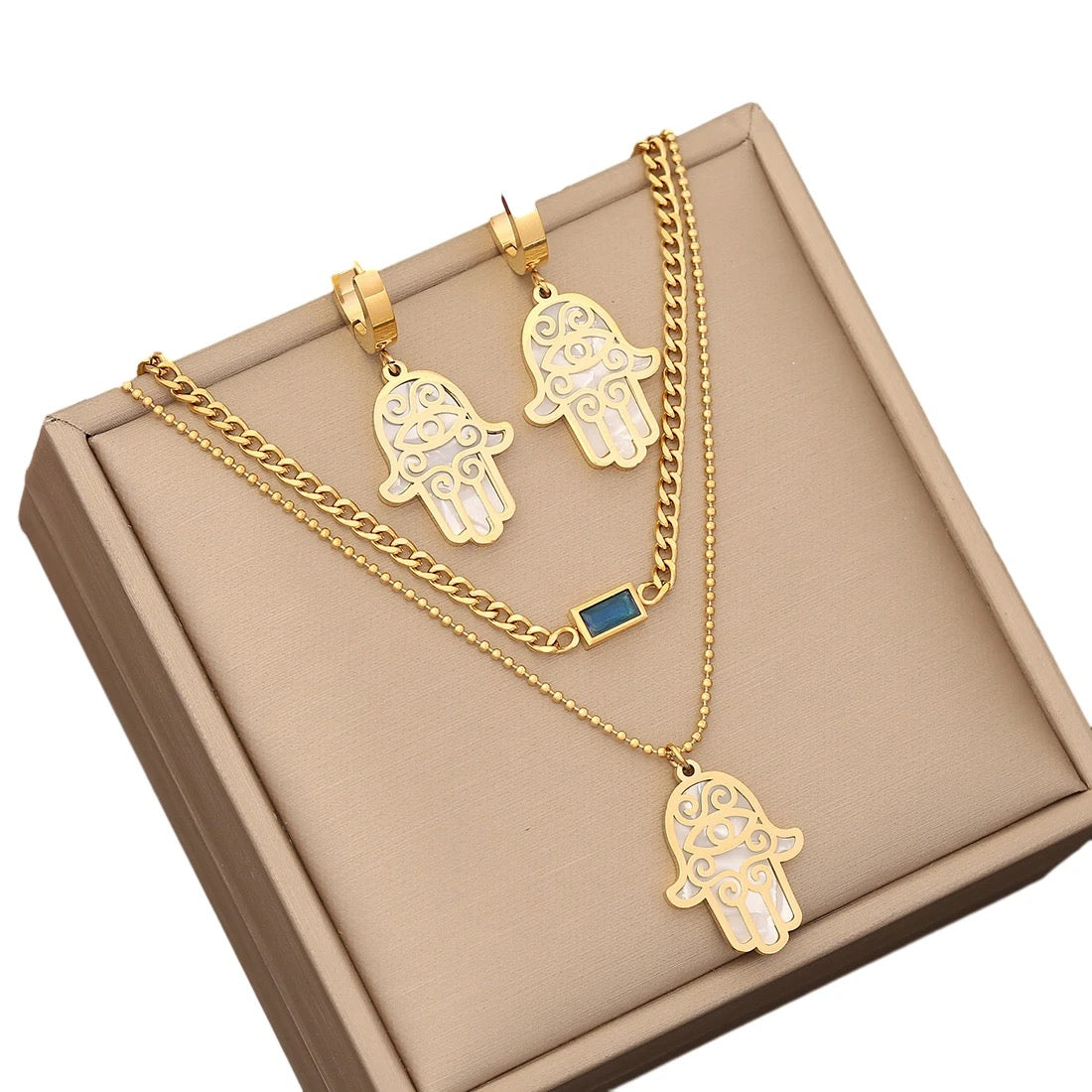 90009 Gold Plated 3 Pieces Set