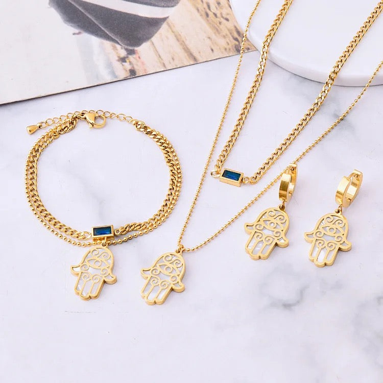 90009 Gold Plated 3 Pieces Set