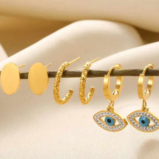 40141 Gold Plated Earrings set