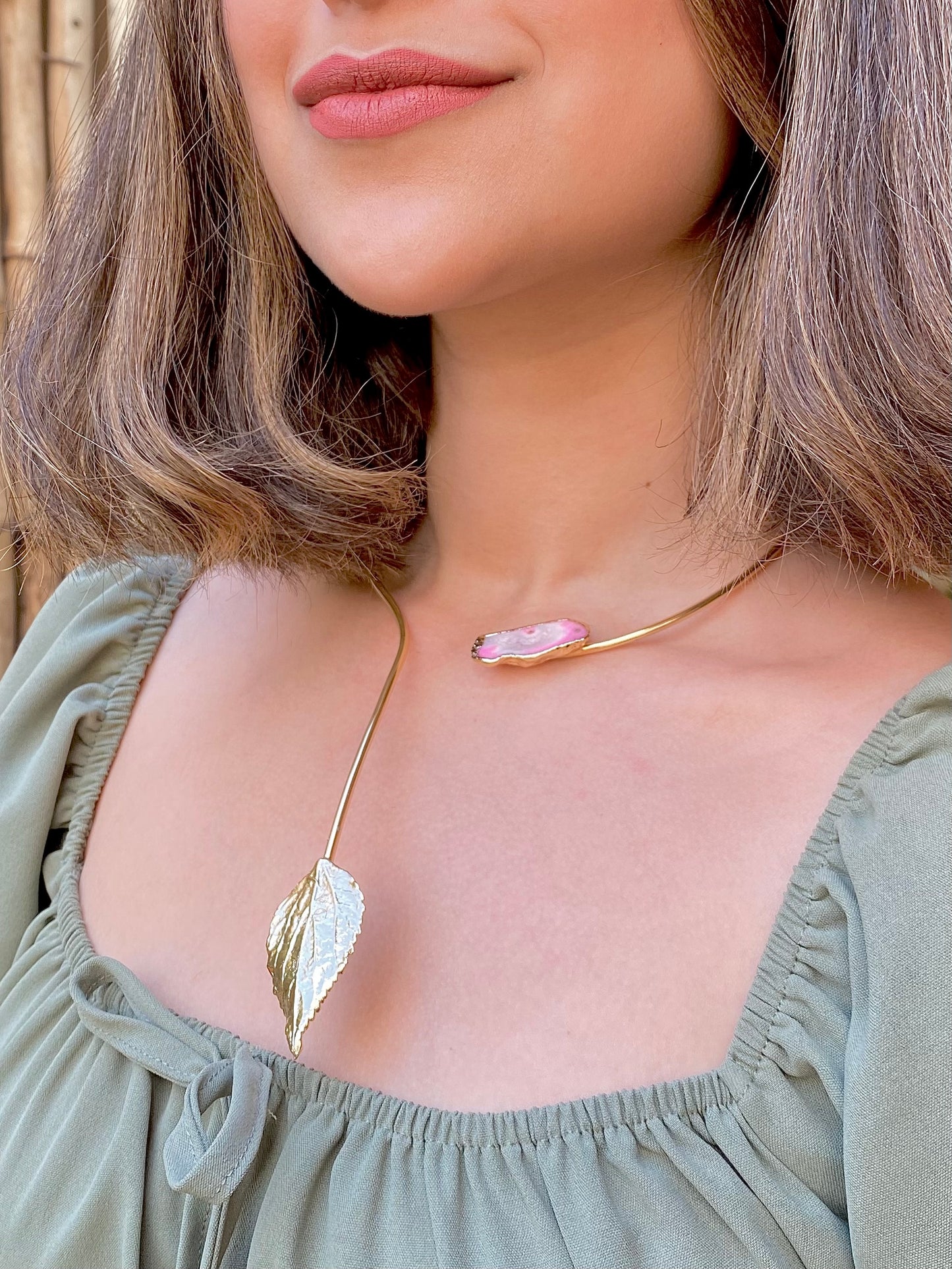 Blush Leaf Necklace