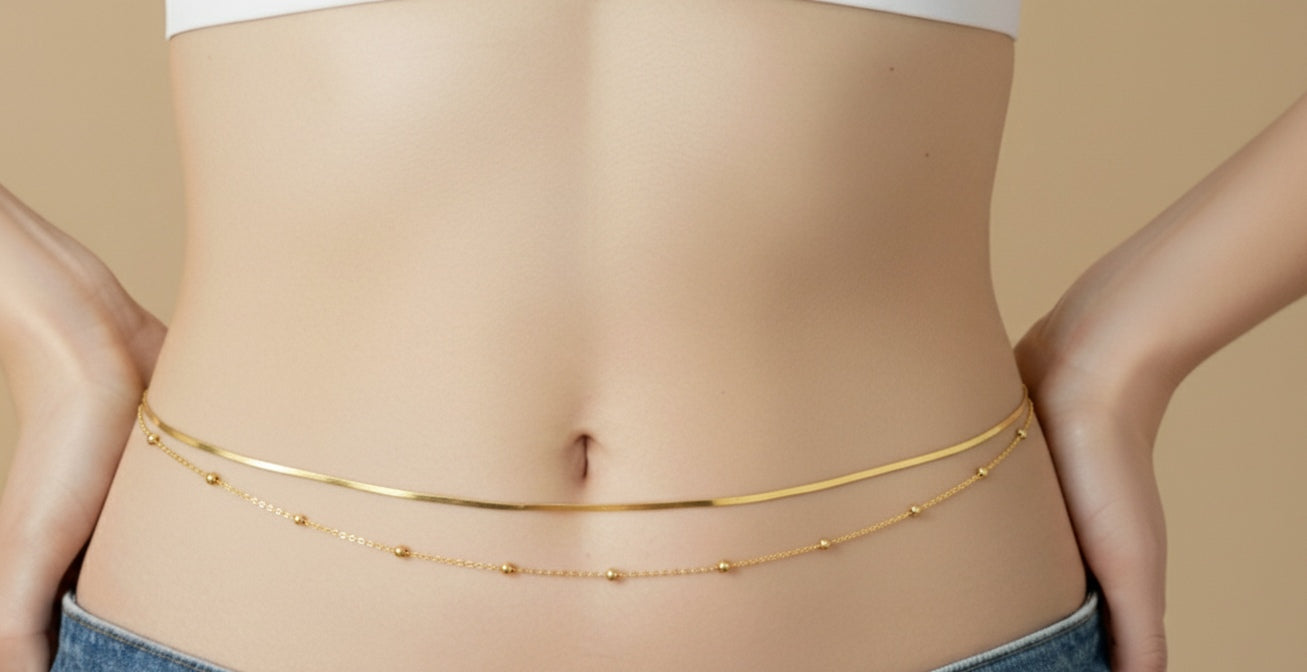 00111 Belly Chain - Gold Plated