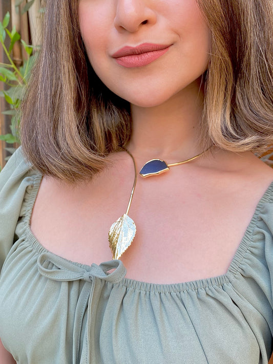 Midnight Leaf Necklace