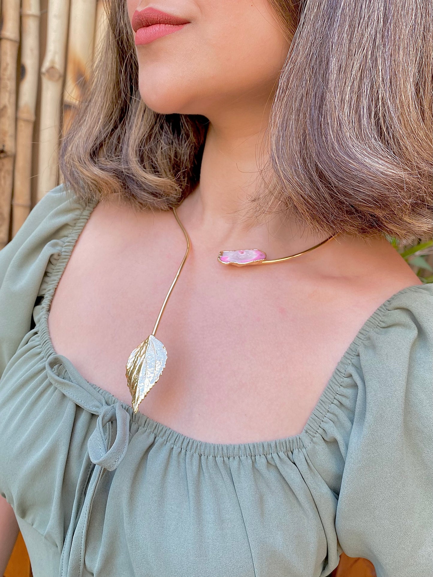 Blush Leaf Necklace