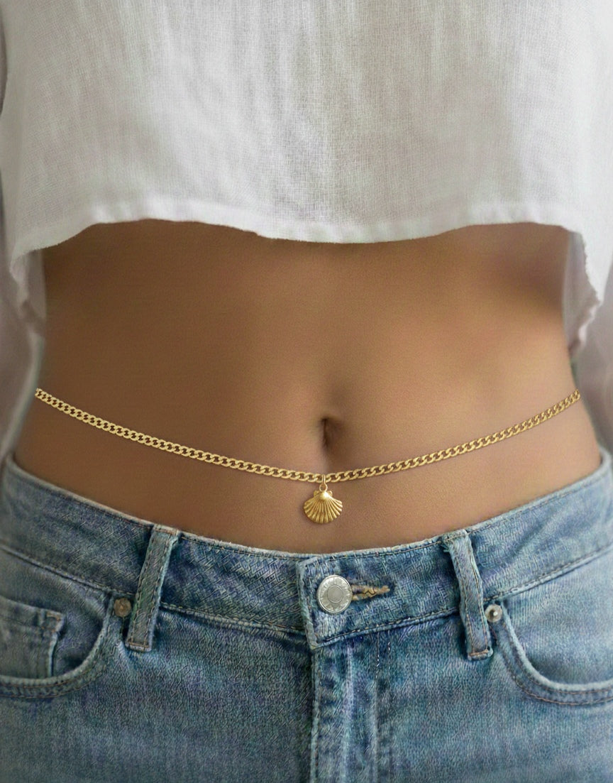 00114 Belly Chain - Gold Plated