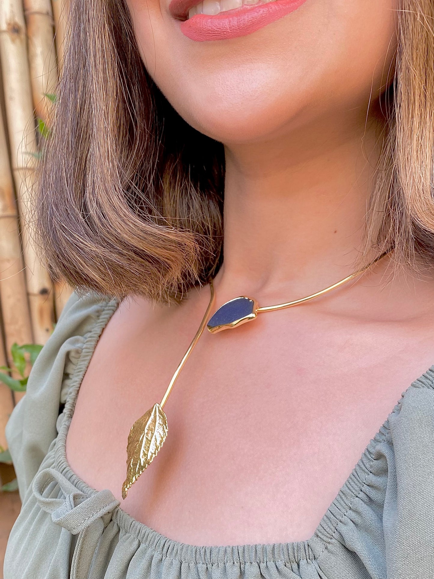 Midnight Leaf Necklace