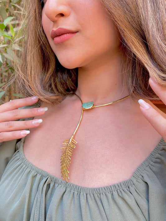 Turquoise Palm Choker | Handmade Choker