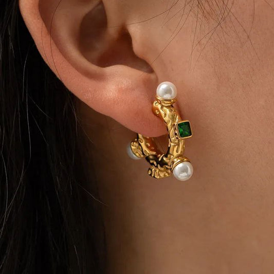 40404 gold plated Earrings