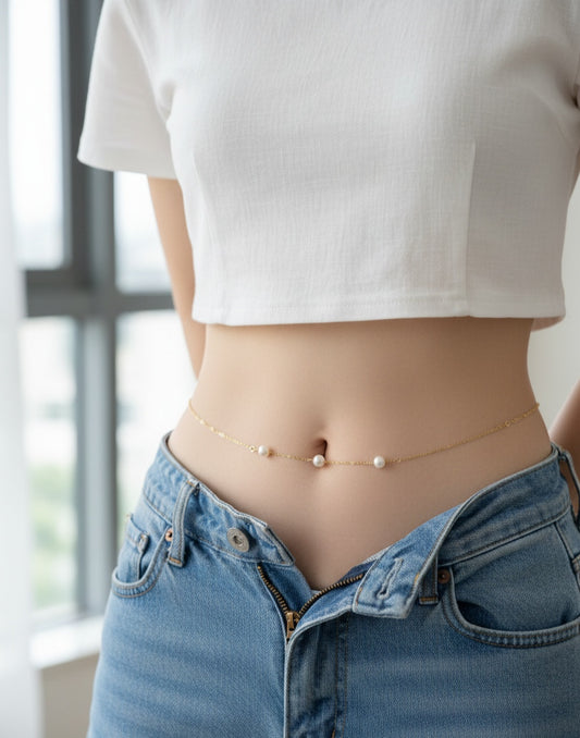 00112 Belly Chain - Gold Plated