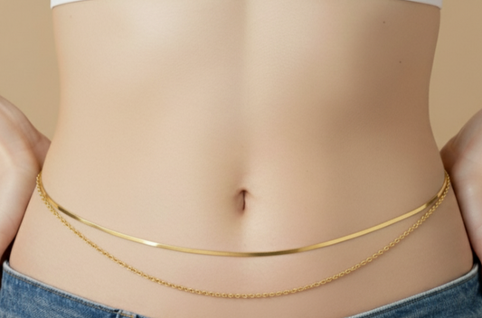 00109 Belly Chain - Gold Plated