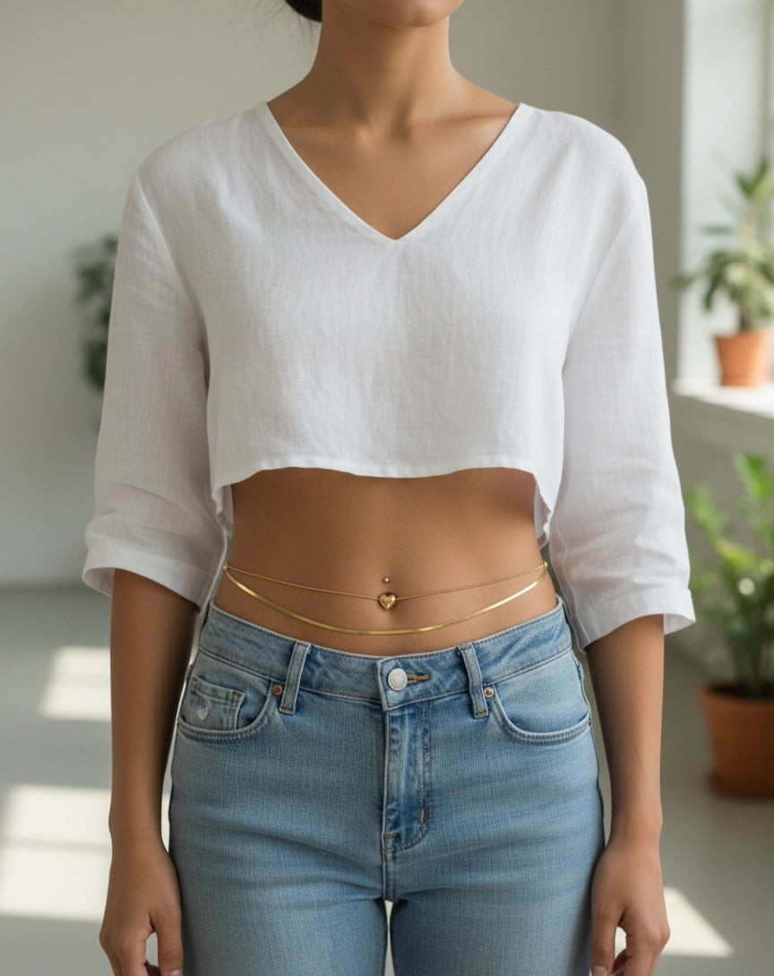 00108 Belly Chain - Gold Plated