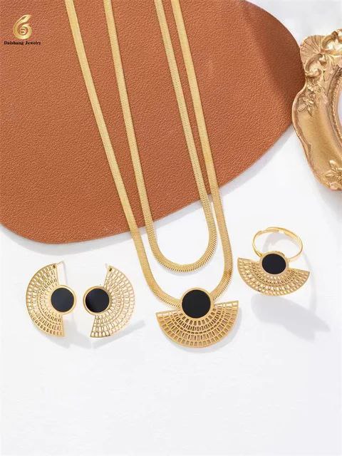 80036 Gold Plated 3 Pieces Set